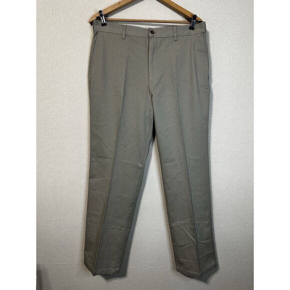 Men's Khakis 36x32 Flat Front Straight Leg Chino Pants Farah NWT Career - Picture 1 of 13